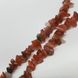 Сердолик натуральный бусины ширина 4-15 мм, длина нитки 44 см, крошка, натуральные камни, рыже-белый