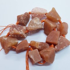 Бусины ~16*~27 из натуральных камней сердолика, не обработанные, поштучно, рыжие
