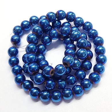 Гематит бусины 10 мм, натуральные камни, поштучно, синие