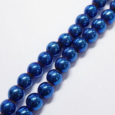 Гематит бусины 10 мм, натуральные камни, поштучно, синие
