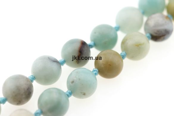 Амазонит бусины 4 мм, ~99 шт / нить, натуральные камни, на нитке, голубые