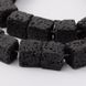 Лава бусины сторона 10 мм, натуральные камни, поштучно, черные