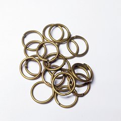 Кольцо для соединения, одинарное, 8*0,8 мм, из бижутерного сплава, фурнитура, бронза