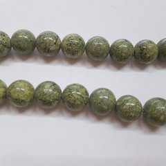 Змеевик прессованный бусины 12 мм, натуральные камни, поштучно, светлый хаки