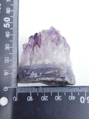 Аметист 24*39*25 мм, кристалл из натурального камня, друзы, куски, минерал, сиреневый с серым