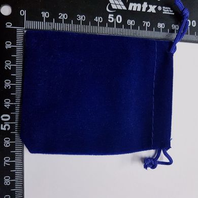 Подарочный мешочек для украшений, из бархата, 8*7*0,3 см, синий