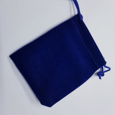 Подарочный мешочек для украшений, из бархата, 8*7*0,3 см, синий