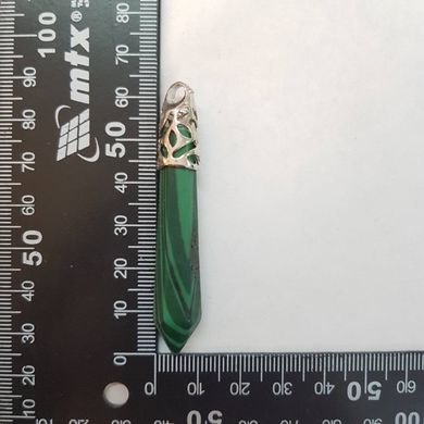 Кулон из малахита 60-63*10*8 мм, кристалл из натурального камня, подвеска, украшение, медальон, зеленый