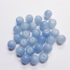 Бусины акрил 8 мм, поштучно, эффект желе, светло-голубой