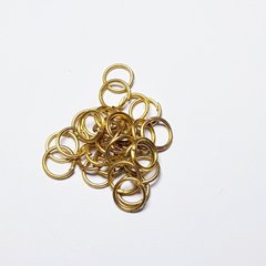 Кольцо для соединения, одинарное, 6*1 мм, из бижутерного сплава, фурнитура, золото
