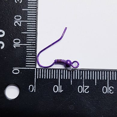 Швензы крючки, 18*3*10 мм, из бижутерного сплава, крашеные, фиолетовый