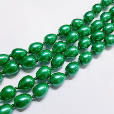 Бусины Майорка 8*7 мм, поштучно, зеленый, непрозрачный