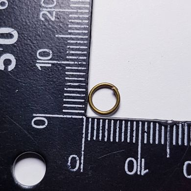 Кольцо для соединения, одинарное, 6*1 мм, из бижутерного сплава, фурнитура, бронза