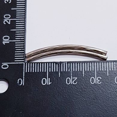 Трубочка металлическая 34*2 мм, поштучно, платина