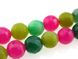 Агат вены дракона бусины 12 мм, натуральные камни, поштучно, разноцветный ( розовый, салатовый и зеленый )