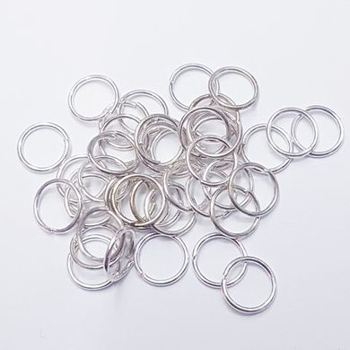 Кольцо для соединения, одинарное, 8*1 мм, из бижутерного сплава, фурнитура, серебро