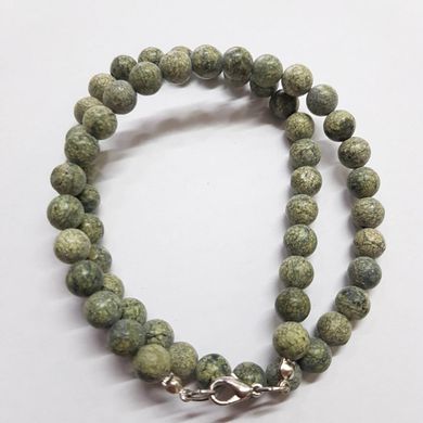 Змеевик натуральный бусины 8 мм, натуральные камни, поштучно, светло-зеленые