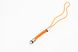 Шнурок для мобільного телефону зі вставкою з нейлонового шнура, довжина 75 мм, колір помаранчевий