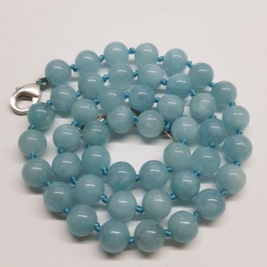 Аквамарин бусины 8 мм, натуральные камни, поштучно, светло-голубые
