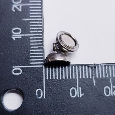Карабин магнитный, 13*8 мм, из бижутерного сплава, платина