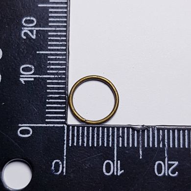 Кольцо для соединения, одинарное, 10*1 мм, из бижутерного сплава, фурнитура, бронза