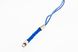 Шнурок для мобильного телефона со вставкой из нейлонового шнура, длина 75 мм, цвет светло-синий