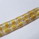Кварц прессованный "Ом Мани Падмэ Хум" бусины 12*8 мм, натуральные камни, поштучно, прозрачные