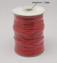 Шнур полиестер, 1 мм, красный матовый