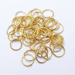 Кольцо для соединения, одинарное, 7*1 мм, из бижутерного сплава, фурнитура, яркое золото