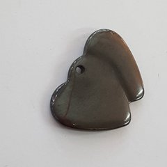 Кулон из гематита 19*26*3 мм, из натурального камня, подвеска, украшение, медальон, темно-серый