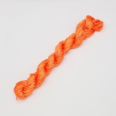 Шнур шовк, 1 мм, помаранчевий