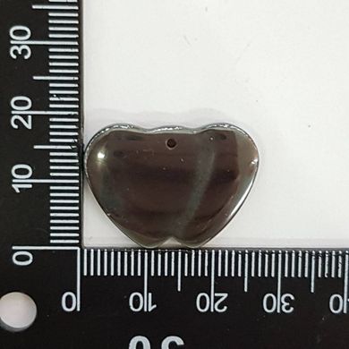 Кулон из гематита 19*26*3 мм, из натурального камня, подвеска, украшение, медальон, темно-серый