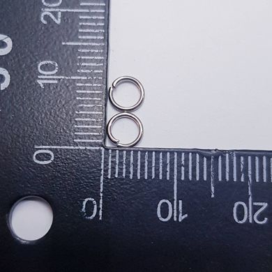Кольцо для соединения, одинарное, 5*1 мм, из бижутерного сплава, фурнитура, платина