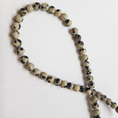 Яшма далматинец бусины 4 мм, натуральные камни, поштучно, черный с белым
