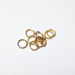 Кольцо для соединения, двойное, 6*1 мм, из бижутерного сплава, фурнитура, золото