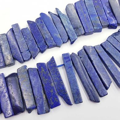 Лазурит бусины 22-64*7-11*4-6 мм, натуральные камни, поштучно, синий