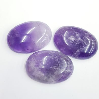 Кабошон из аметиста 25*17*5 мм, из натурального камня, украшение, фиолетовый