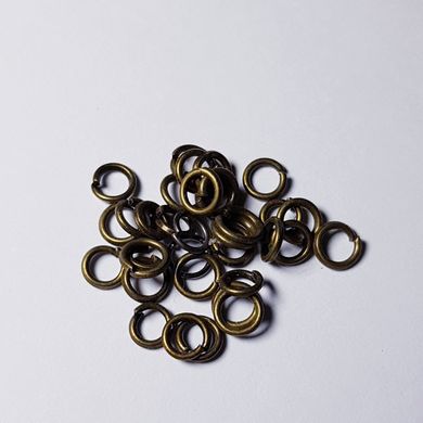 Кольцо для соединения, одинарное, 4*1 мм, из бижутерного сплава, фурнитура, бронза