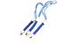 Шнурок для мобильного телефона со вставкой из нейлонового шнура, длина 75 мм, цвет синий