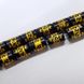 Кварц прессованный "Ом Мани Падмэ Хум" бусины 12*8 мм, натуральные камни, поштучно, черные