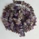 Аметист натуральный бусины ширина 5-12 мм, длина нитки 45 см, крошка, натуральные камни, фиолетовый с серым и белым