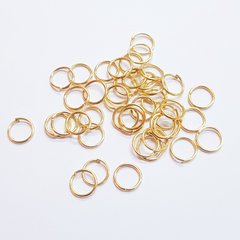 Кольцо для соединения, 8*0,8 мм, из бижутерного сплава, фурнитура, золото