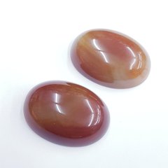 Кабошон из сердолика 25*18*7 мм, из натурального камня, украшение, коричневый