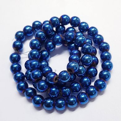 Гематит бусины 8 мм, натуральные камни, поштучно, синие