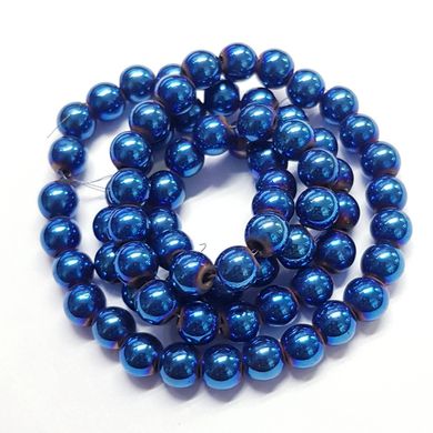 Гематит бусины 8 мм, натуральные камни, поштучно, синие