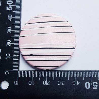 Бусини глина 41 * 7 мм, поштучно, рожевий з різнокольоровим