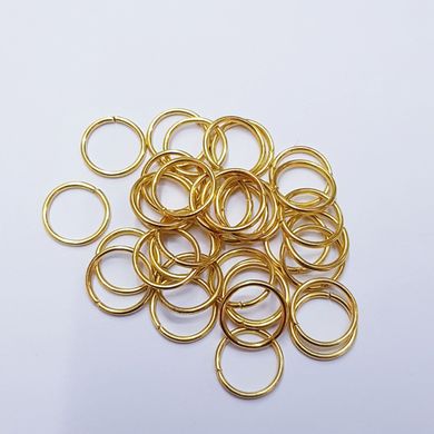 Кольцо для соединения, одинарное, 10*1 мм, из бижутерного сплава, фурнитура, яркое золото
