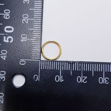 Кольцо для соединения, одинарное, 10*1 мм, из бижутерного сплава, фурнитура, яркое золото