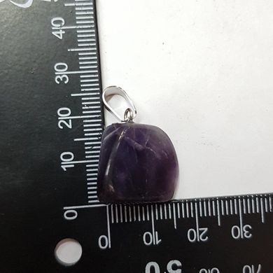 Кулон из аметиста 18*22*12 мм, из натурального камня, подвеска, украшение, медальон, фиолетовый