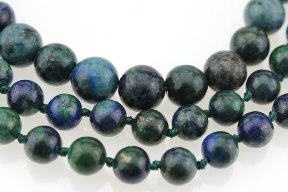 Азурмалахит бусины 4 мм, натуральные камни, поштучно, сине-зеленый